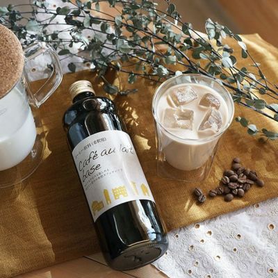 辻本珈琲謹製  カフェオレベース【加糖】600ml×12本<br>Cafe au lait base カフェオレの素<br>リキッドコーヒー てんさい糖使用<br>自家焙煎 豆乳オレ かき氷シロップにも(l)<br>業務用 大容量<br> まとめ買い・ス