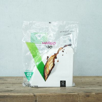ハリオ V60用 ペーパーフィルター 02 (1～4杯用) 100枚入り