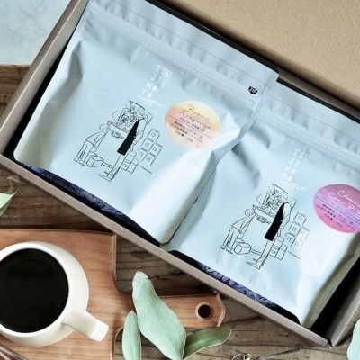 敬老の日に<br>スペシャルティコーヒー豆<br>2種詰め合わせギフト<br>ブラジル アラポンガ（浅煎り）200g<br>コロンビア カーニャドゥルセ（中深煎り）200g