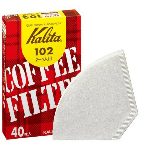 コーヒーフィルター  カリタ 102 濾紙 2～4人用<bR>ホワイト 40枚入り