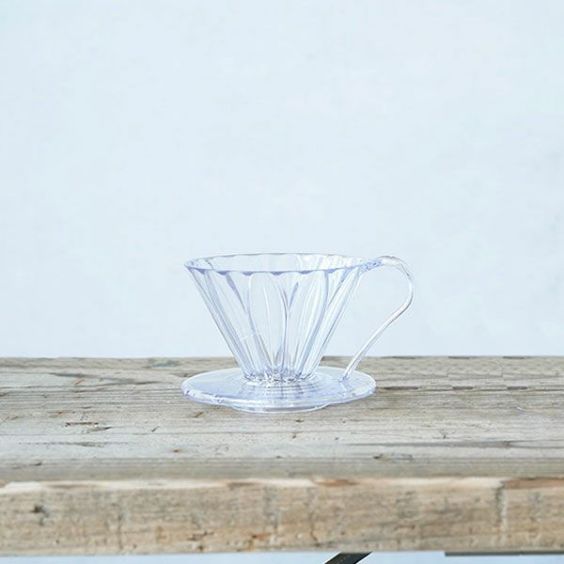 CAFEC FLOWER DRIPPER  cup1 <br>AS樹脂製 1杯用 円すい 円錐 フラワードリッパー<br>メジャースプーン付き カフェック