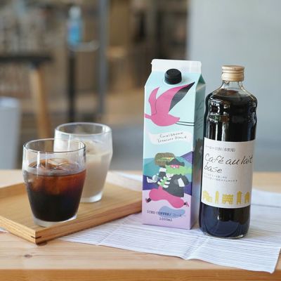 カフェオレ ベース【加糖】6本<br>カリビアントレジャーブレンド【無糖】6本<br>品質本位のリキッド・ハーフ＆ハーフセット<br>送料無料　合計12本(l)