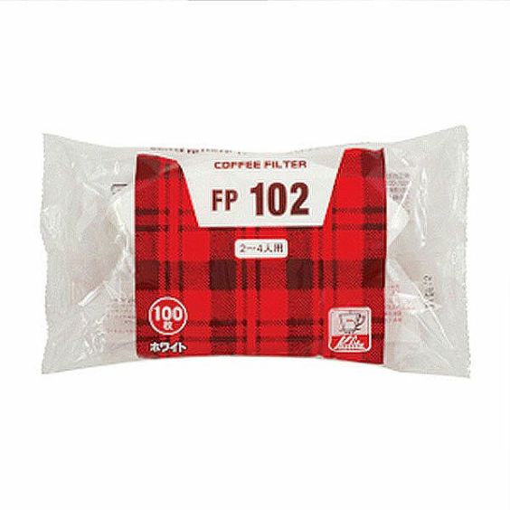 コーヒーフィルター カリタ FP102 ＜2～４人用＞<br>濾紙 ホワイト 100枚入り 日本製