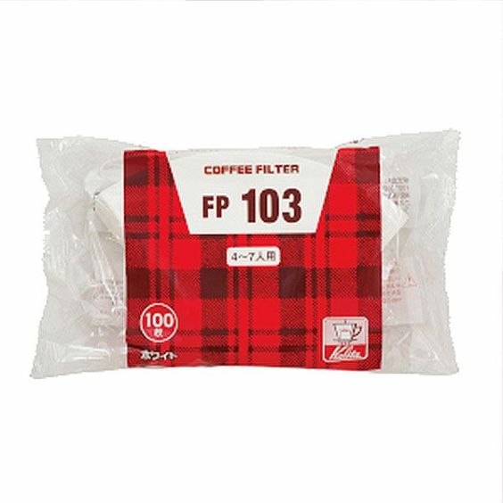 コーヒーフィルター カリタ FP103 ＜4~7人用＞<br>濾紙 ホワイト 100枚入り 日本製