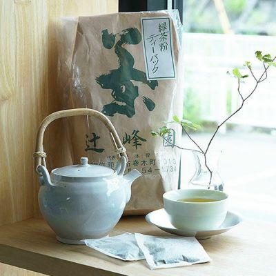 お茶の辻峰園 緑茶粉 パック<br> [お徳用] 8g×105P入り<br> 業務用 給食 お茶漬け 大容量<br> ホット アイス 水出し / Green Tea / Japanese Tea