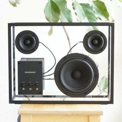 トランスペアレント スピーカー<br> Transparent Speaker<br>Hi-Fi Bluetooth <br>透明 ワイヤレス オーディオ ブラック<br>  有線 サステナブル シンプル 機能的 <br>お取り寄せ商品