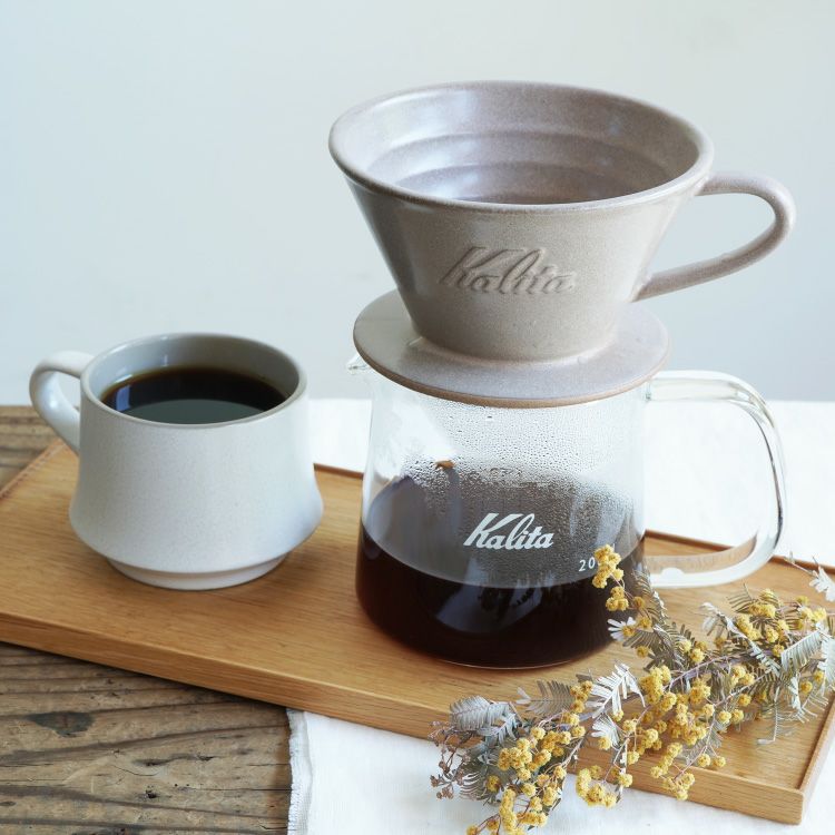 Kalita ウェーブドリッパー MI 185選べる4色（2～4杯用）美濃焼～DACHI～ 陶器製 ３つ穴カリタ コーヒードリッパー |  TSUJIMOTOcoffee