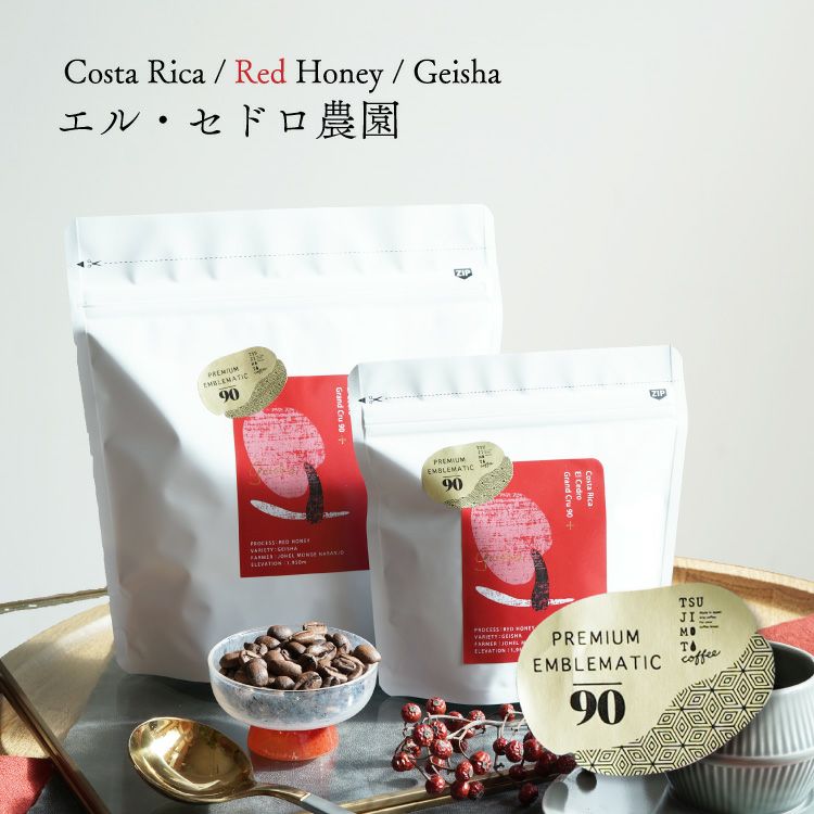 【12/24までクーポン有！】【数量限定】Grand Cru 90+最高級グランクリュコーヒー豆・粉コスタリカ エル・セドロ農園（100g / 200g / 1kg）送料無料品種：ゲイシャ精製方法：レッドハニー | TSUJIMOTOcoffee